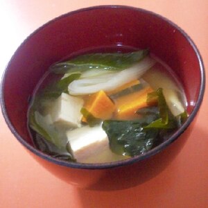 豆腐とかぼちゃの味噌汁☆